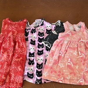 LOT Winter Water Factory Organic Made in Brooklyn 4 Dress  6 Months, 18 Months